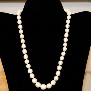 Honora 14kt Yellow Gold & 8.4 mm Ringed Pearl Necklace - 18 1/4" Long